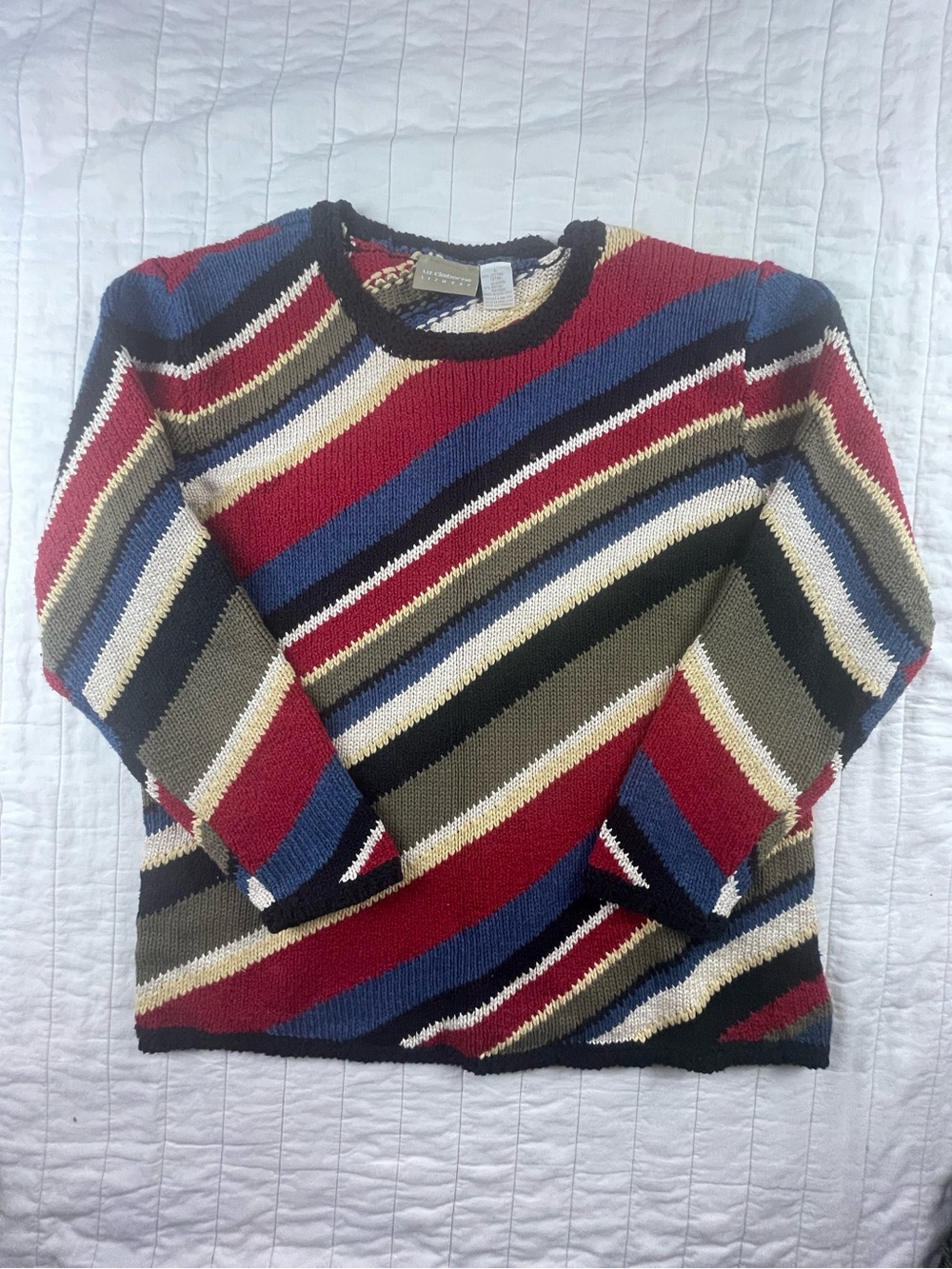 VTG Liz Claiborne Liz Wear Striped Sweater large